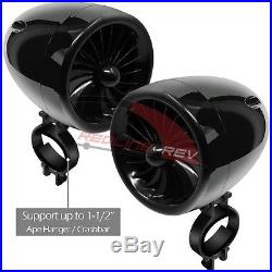 1000W Amp Waterproof Bluetooth Motorcycle Stereo 4-Speakers Audio System ATV UTV