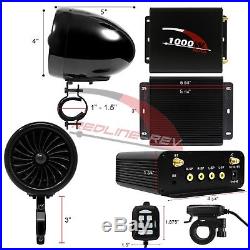1000W Amp Waterproof Bluetooth Motorcycle Stereo 4-Speakers Audio System ATV UTV