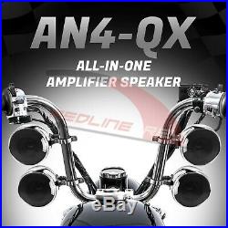 1200W Amp Motorcycle Waterproof Bluetooth Stereo 4 Speakers Audio System Harley