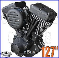 127 Ultima Engine Black Out El Bruto Complete Motor for Harley Evo Engine