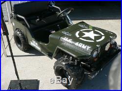 150cc WWII Willys Army Jeep Replica 2WD Semi Auto Golf Cart Buggy Go Kart UTV