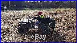 150cc WWII Willys Army Jeep Replica 2WD Semi Auto Golf Cart Buggy Go Kart UTV