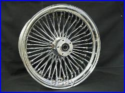 16 3.5 48 Fat Spoke Front Wheel Chrome Rim Dual Disc Harley Softail Touring