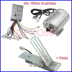 1800W 48V Brushless Electric Motor Speed Controller Scooter Throttle Foot Pedal
