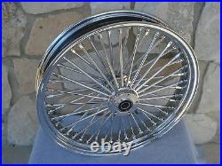 21x3.5 Single Disc 48 Fat King Spoke Front Wheel Harley Touring, Fxst 2000-07