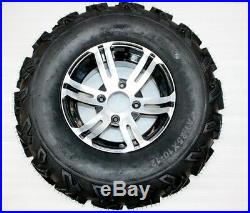 25X10- 12 inch Rear Back ALLOY Wheel Rim Tyre Tire Quad Dirt Bike ATV Buggy