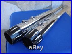 4 Blk Tip Slip-on Mufflers For Harley Electra Ultra Glide Touring 95-16 Exhaust
