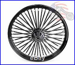 48 King Fat Spoke 21 X 2.15 Front Wheel Black-Out Rim Harley Softail Wide Glide