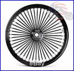 48 King Fat Spoke 21 X 2.15 Front Wheel Black-Out Rim Harley Softail Wide Glide