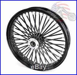 48 King Fat Spoke 21 X 3.5 Front Wheel Black-Out Rim Harley Softail Wide Glide