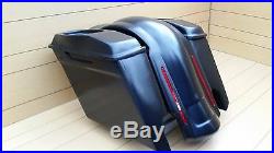 5extended Bags, 6x9 Lids And Led Rear Fender For Harley Davidson 1996-2013