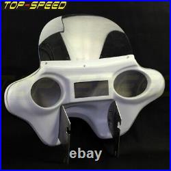 6x9 Detachable Batwing Fairing Speaker Fit Harley Davidson Road King 94-Up White
