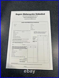 A4 Used Motorcycle Sales Invoice pad Inv Motor Trade