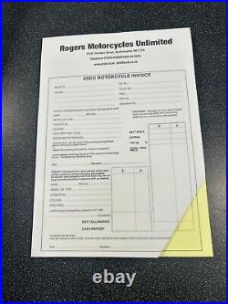 A4 Used Motorcycle Sales Invoice pad Inv Motor Trade