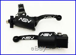 Asv Unbreakable F3 Shorty Black Clutch Brake Levers Dust Covers Kx 250 125 85 65