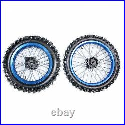 BLUE 12mm 14 Inch Front 12 inch Rear Back Wheel Rim Tyre Tire PIT PRO Dirt Bike