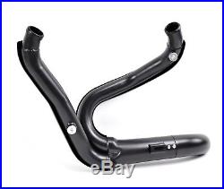 Black 2-1 Lake Side Pipe High Output Exhaust System Harley 86-17 Softail Dyna