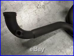 Black 2 into 1 Turnout Header Exhaust Pipe Harley Softail Dyna Chopper Evo Twin