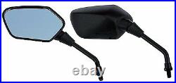 Black Angular Head Motorcycle Mirrors-Honda Shadow Magna Ace Aero VT VTX CB