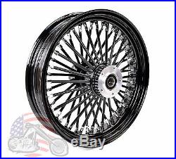 Black Out 16 X 3.5 48 Fat King Spoke Rear Wheel Rim Harley Touring Softail