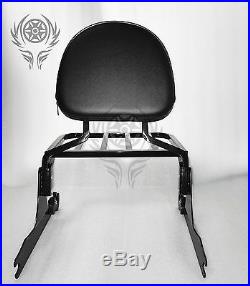 Black Sissy bar backrest with luggage rack for HARLEY BREAKOUT 2013-17 16 15