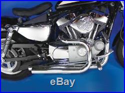 Chrome 2 1/4 Stepped Header Exhaust Drag Pipes Header 04-17 Harley Sportster XL
