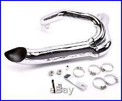 Chrome 2-1 Lake Side Pipe High Output Exhaust System Harley 86-17 Softail Dyna