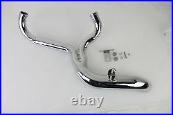 Chrome 2-into-1 21 Lake Side Pipe Exhaust System Harley FXD 91-05