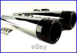 Chrome 3.5 Slip-On Ons Mufflers Exhaust Pipes 1995-2016 Harley Touring Bagger