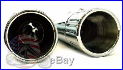 Chrome Milled 4 Slip-on Mufflers Set Exhaust Pipe 95-2016 Harley Touring Bagger