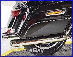 Chrome Slip-on Mufflers Set Exhaust Pipe 1995-2016 Harley Touring Bagger Dresser