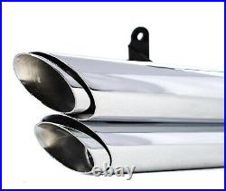 Chrome Staggered Shortshots Short Shots Exhaust Drag Pipes Harley Dyna FXD 91-05
