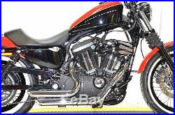Chrome Staggered Shortshots Short Shots Exhaust Drag Pipes Harley Sportster 14+