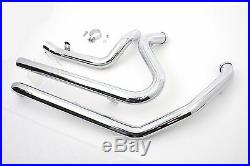 Chrome True Dual Crossover Exhaust Header Pipes Harley Dresser Touring 2009 FLHX