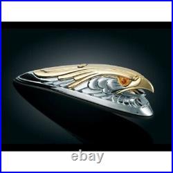 Chrome and Gold Eagle with Lighted Eyes For a Honda Goldwing GL1500