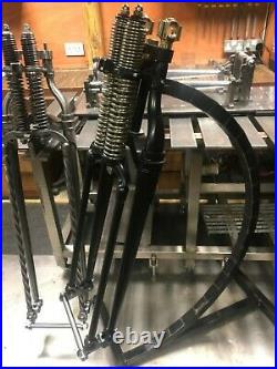 Custom Classic Springer Forks in Black with Chrome Plated Springs Made in UK