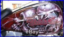 Custom Paint Job On Your Tins Skulls gas tank
