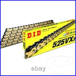 DID VX3 Chain Gold & Black 525 Pitch 114 Links