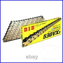 DID VX3 Chain Gold & Black 530 Pitch 112 Links