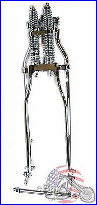 DNA Stock Chrome Wishbone Vintage Springer Front End with Axle Kit Harley Chopper