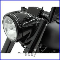 Drag Specialties Black Headlight Nacelle Kit for 7 Light 86-17 Harley Softail