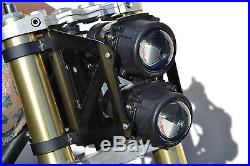 Dual Stacked Motorbike Headlight Streetfighter Projector Dual Lights 50mm 51mm