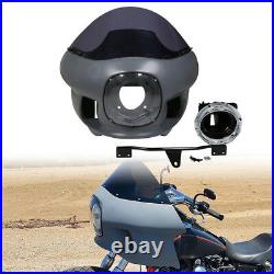 Front Headlight Upper Fairing Cowl Mount & Windshield For Harley Dyna FXDL FXDWG