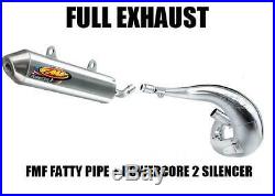 Full Fmf Fatty Pipe Exhaust And Powercore 2 Silencer 91-06 Yamaha Pw80 Pw 80