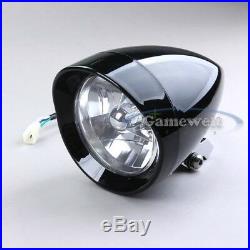 Gloss Black Custom Headlight for Harley Choppers