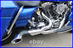 Harley Exhaust Header 2 Into 1 FLT Chrome 3 Turn Out Lake Oval V-Twin 29-0072