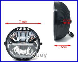 LED Motorcycle Motorbike 7 Headlight & brackets fit 32mm-40mm forks E MARKED