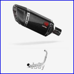 Lextek SP11C Gloss Carbon Fibre Exhaust System for YAMAHA MT-125, YZF R 125 NEW