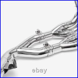 Lextek Stainless Steel Header for BMW S1000 RR 2010-2014 Polished Front CMPO