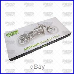 Lowbrow Customs Chrome Shotgun Exhaust Pipes 1990-2003 Harley Sportster chopper